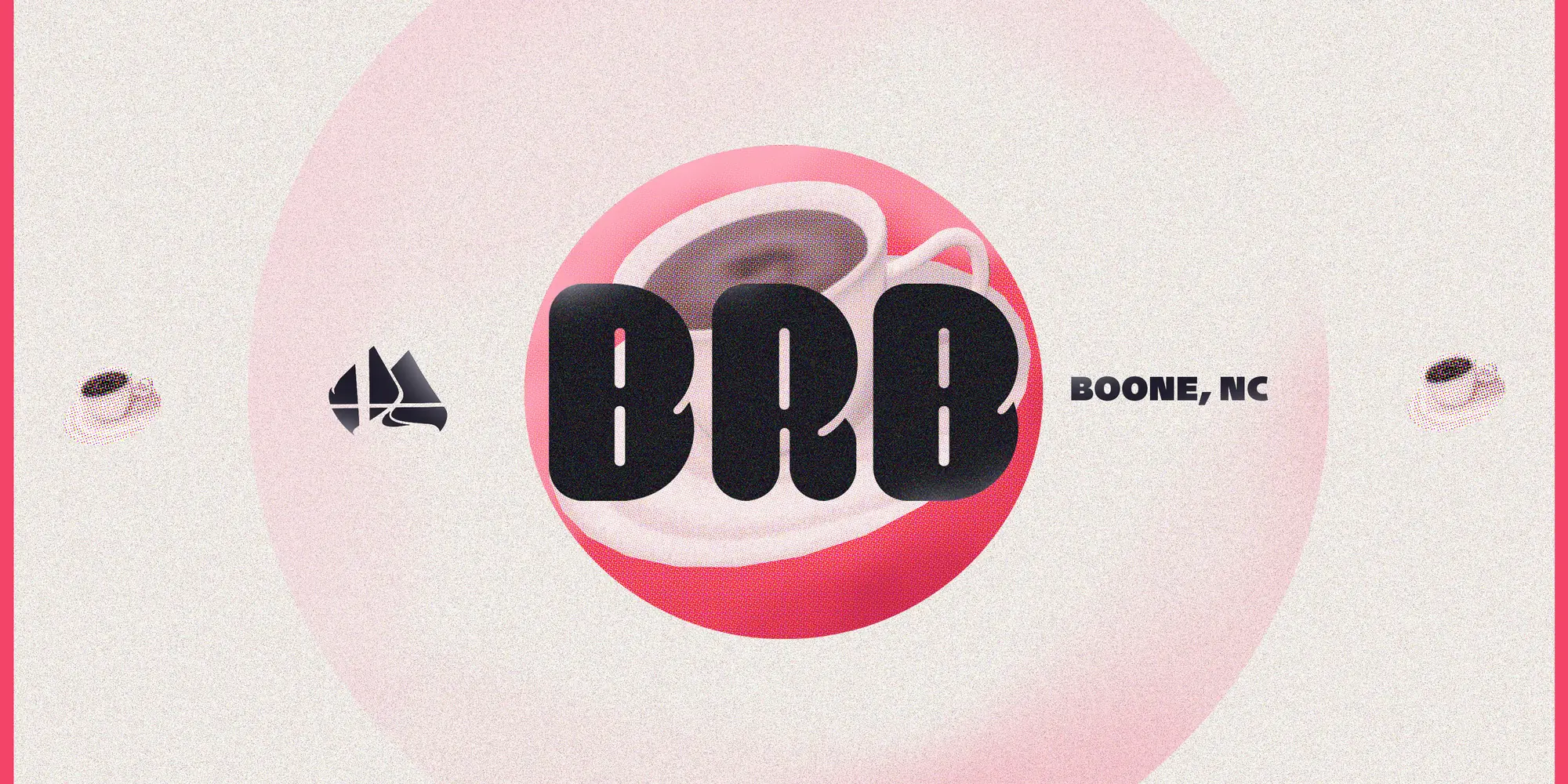 Bitter Roast Bash BRB banner with a coffee cup and Boone, NC