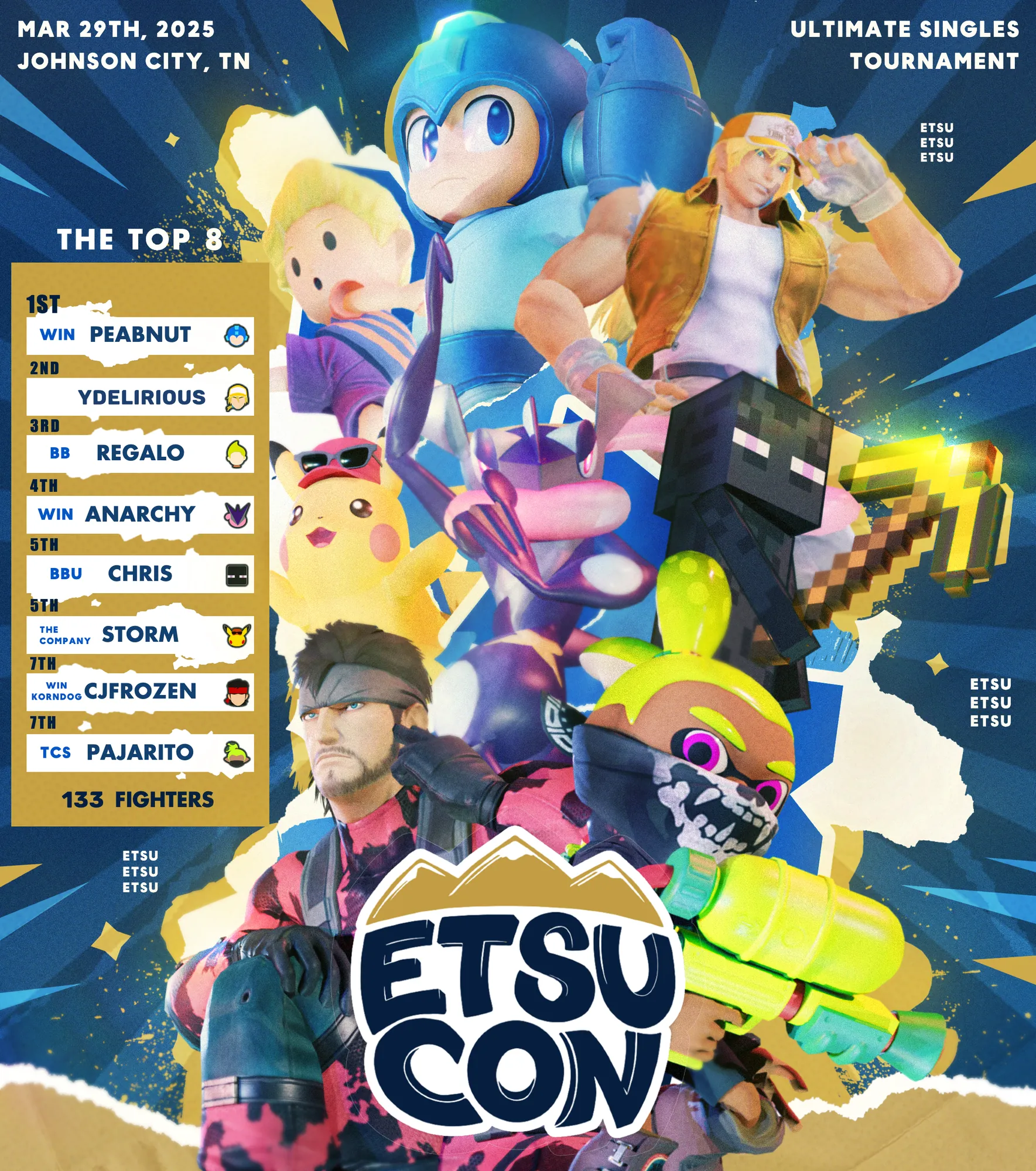 ETSU CON 2025 Top 8 Graphic