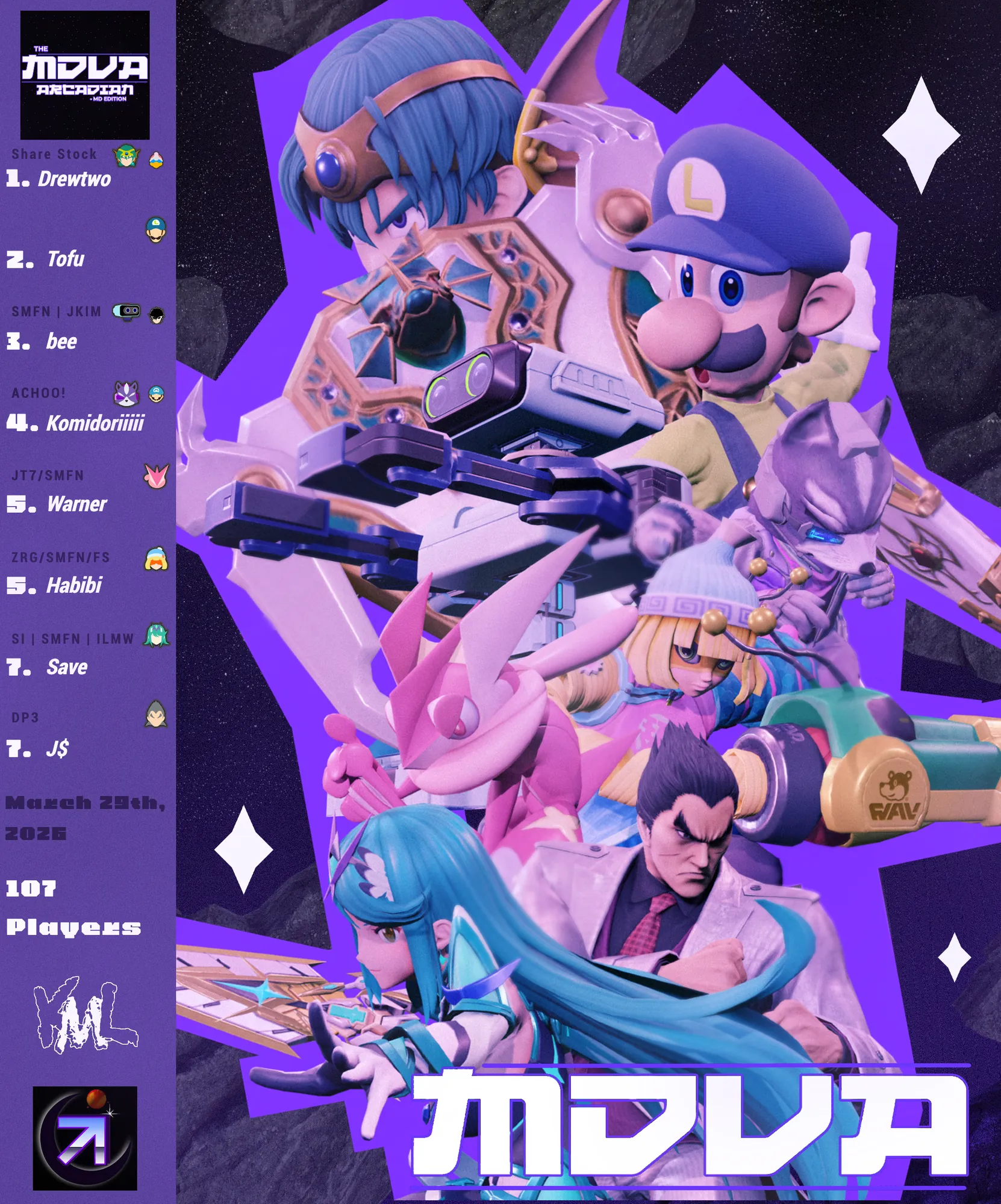 MDVA Arcadian Top 8 Graphic