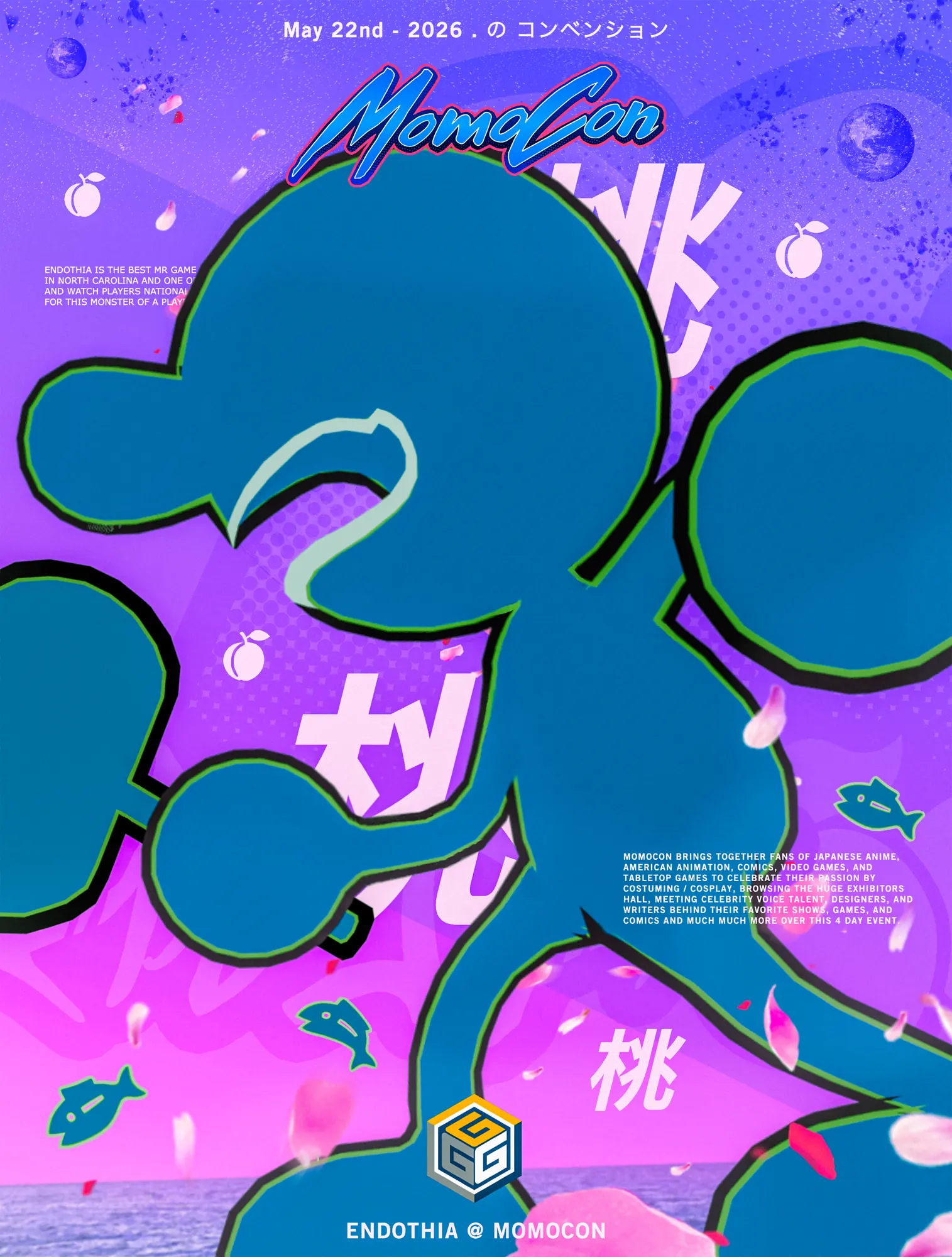 UNCG Endothia at MomoCon graphic, May 22nd 2026