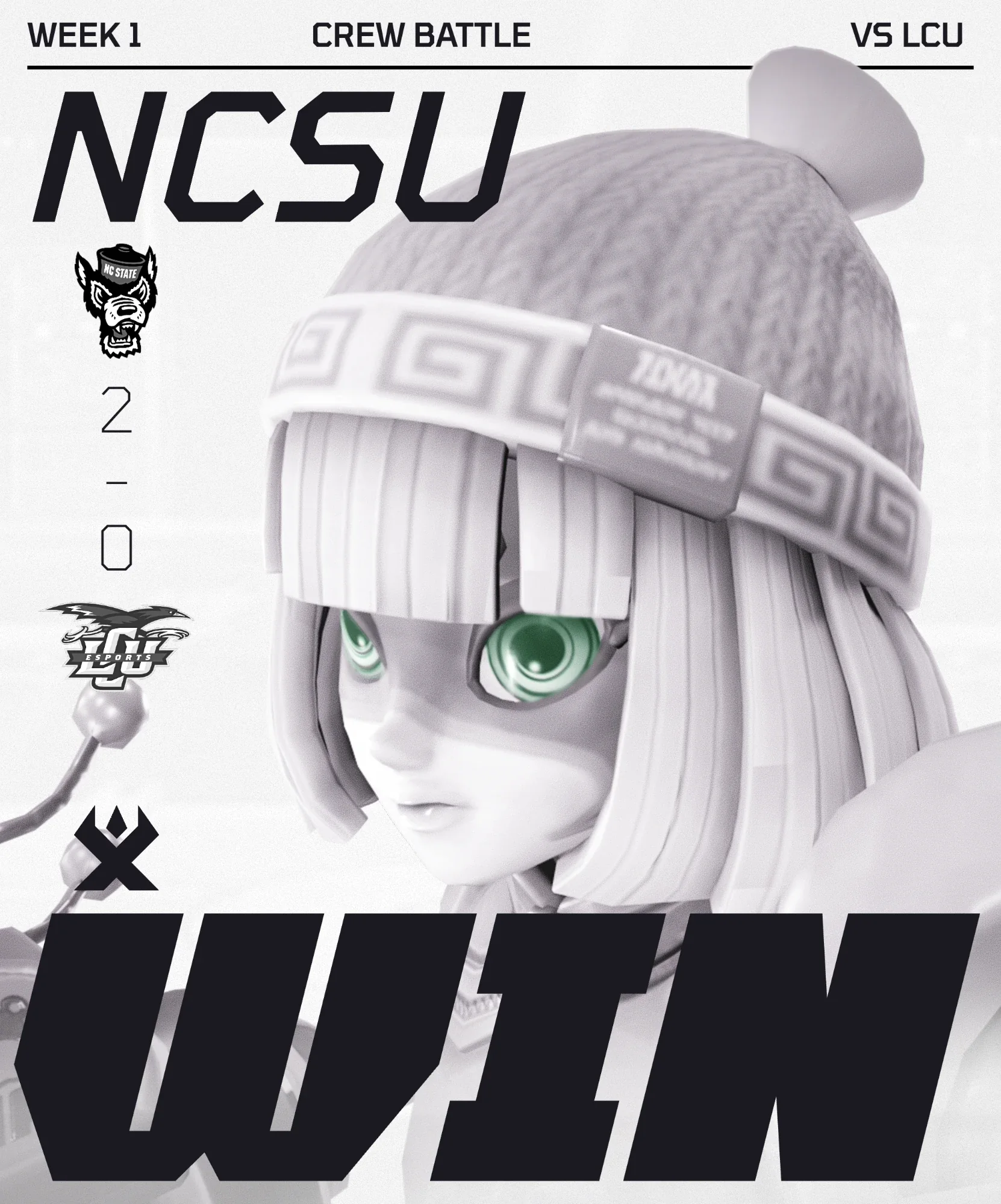 NCSU vs LCU Win graphic
