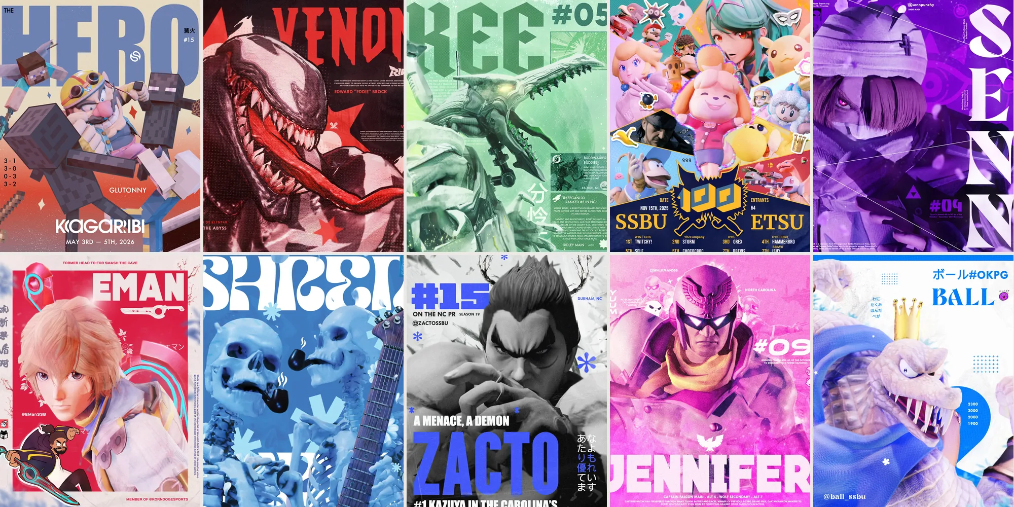 A grid of posters from The Mural